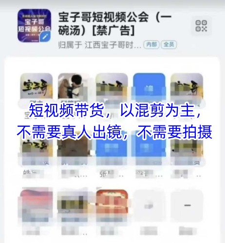 宝子哥头部团队短视频带货，以混剪为主，不需要真人出镜，不需要拍摄【更新26年3月】-离锋创库