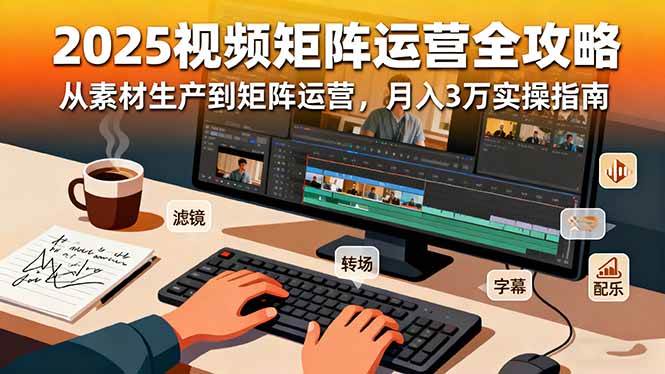 （16333期）2025短视频矩阵运营全攻略：从素材生产到矩阵运营，月入3万实操指南-离锋创库
