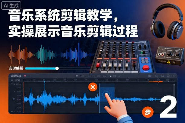 音乐系统剪辑教学，实操展示音乐剪辑过程-离锋创库