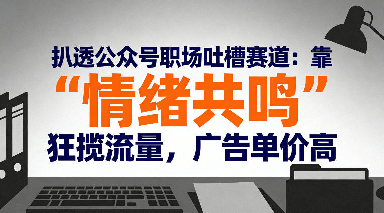 扒透公众号职场吐槽赛道:靠“情绪共鸣”狂揽流量,广告单价高-离锋创库