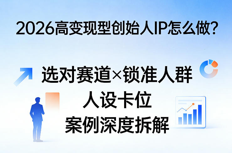 2026高变现型创始人IP怎么做？选对赛道×锁准人群×人设卡位×案例深度拆解-离锋创库