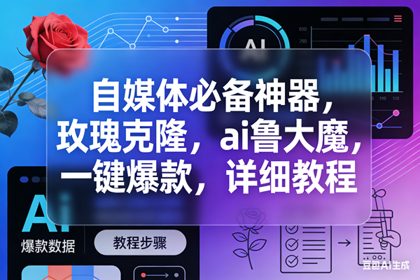 （17766期）玫瑰克隆，ai鲁大魔工具，自媒体必备神器，一键爆款，详细教程。-离锋创库