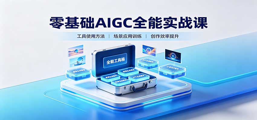 零基础AIGC全能实战课：覆盖绘画、影音、PPT、小说多场景AI创作-离锋创库