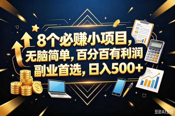 (18530期)9个必赚钱的小项目,百分百赚米,无脑简单,副业首选,日入399+-离锋创库