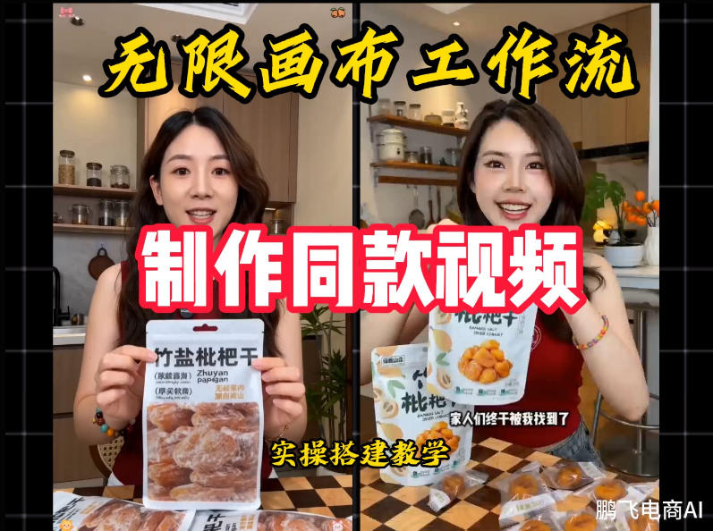 无限画布工作流一键复刻爆款带货视频,实操搭建,操作简单-离锋创库