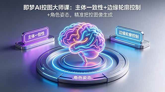 (18619期)即梦AI控图大师课:主体一致性+边缘轮廓控制+角色姿态,精准把控图像生成-离锋创库
