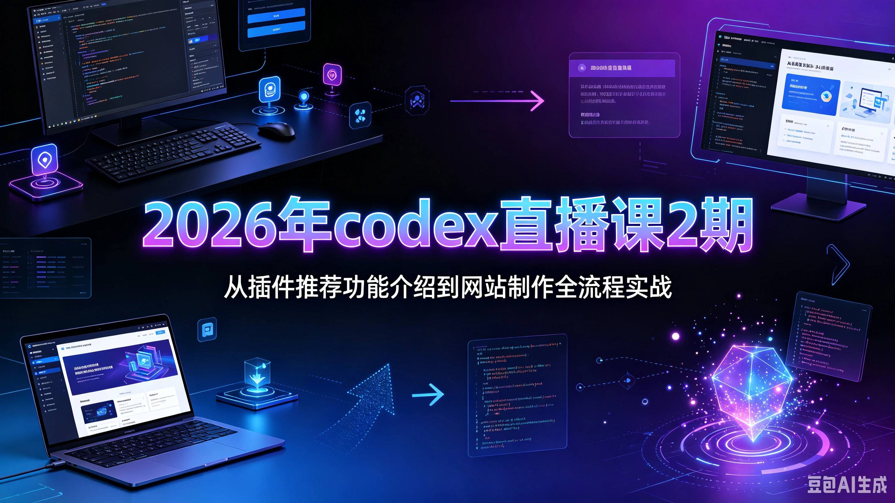 【精】2026年codex直播课2期 从插件推荐功能介绍到网站制作全流程实战-离锋创库