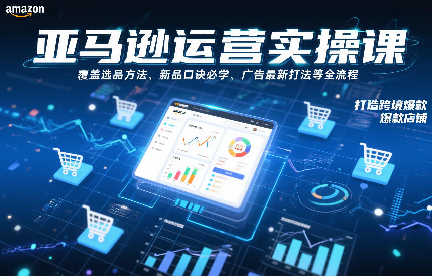 亚马逊运营实操课，覆盖选品方法、新品口诀必学、广告最新打法等全流程，打造跨境爆款店铺（更新4月）-离锋创库