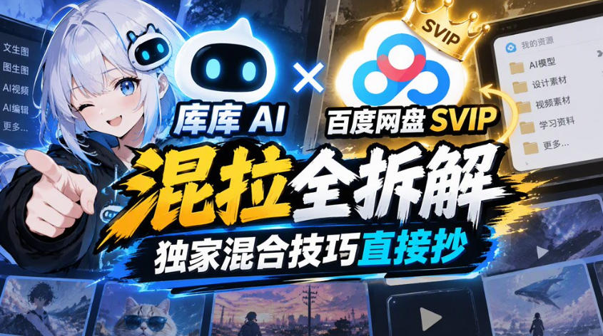 库库AI×百度网盘SVIP混拉全拆解,独家混合技巧直接抄-离锋创库