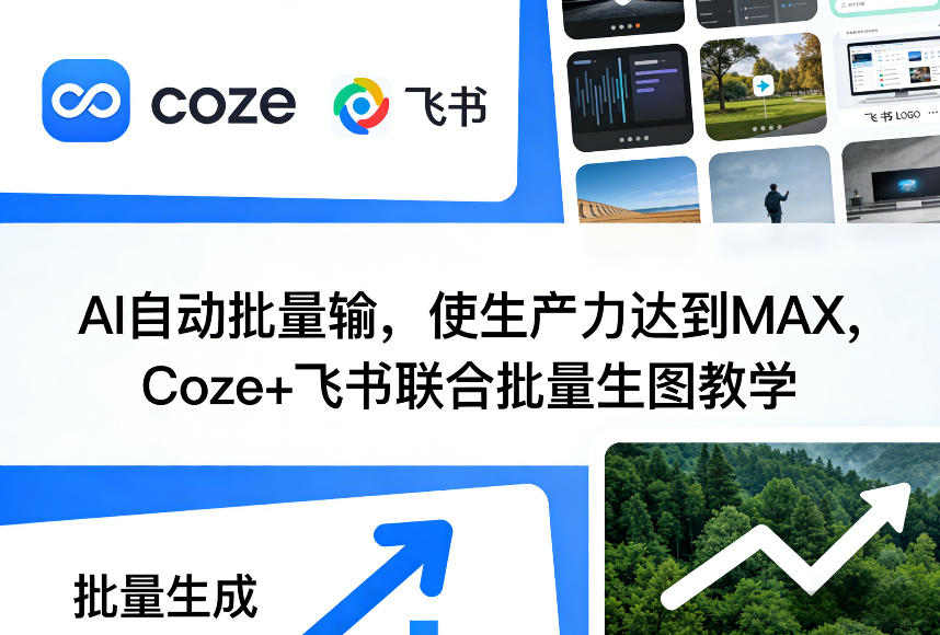 AI自动批量输，使生产力达到MAX，Coze+飞书联合批量生图教学-离锋创库