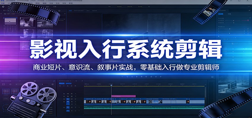 影视系统剪辑,商业短片、意识流、叙事片实战,零基础入行做专业剪辑师-离锋创库