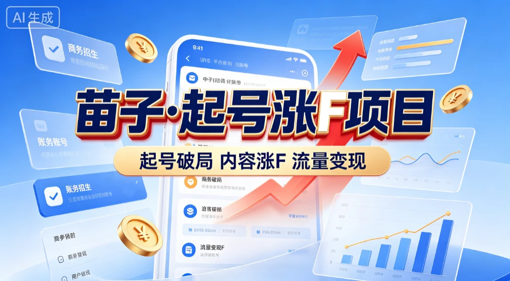 【精】苗子起号涨粉实战变现训练营,多类目零基础爆款起号、精准起号节奏、新手稳涨粉可落地变现全课-离锋创库
