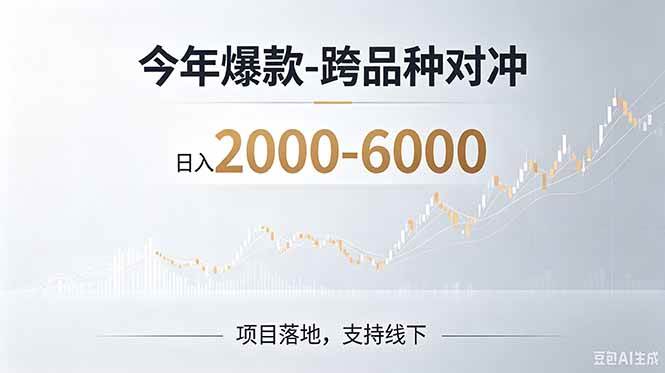（19150期）2026创业新风口—跨品种对冲震撼首发！日收益2000-6000+，项目绿色长久，安全稳健-离锋创库