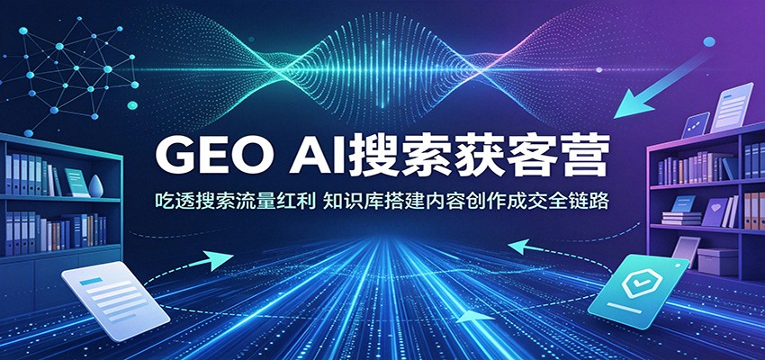 GEO AI搜索获客营:吃透搜索流量红利,知识库搭建内容创作成交全链路-离锋创库
