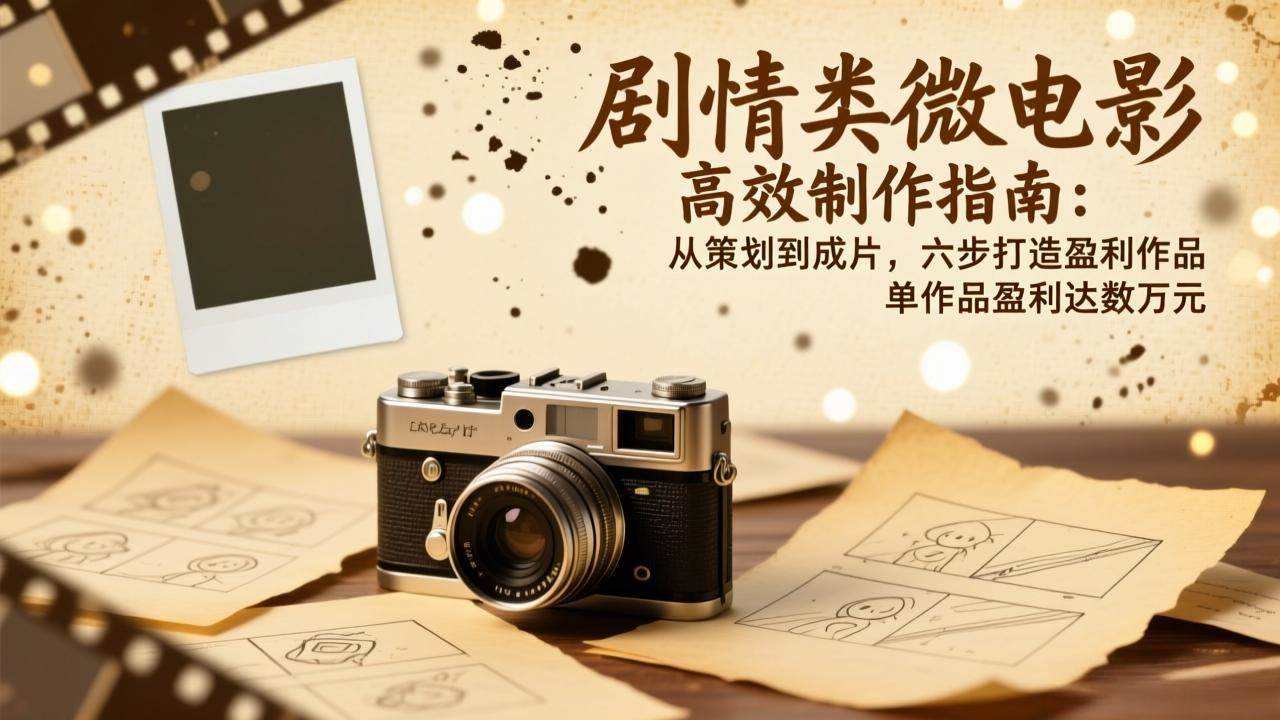 （17086期）剧情类微电影高效制作指南：从策划到成片，六步打造盈利作品，单作品盈利达数万元-离锋创库