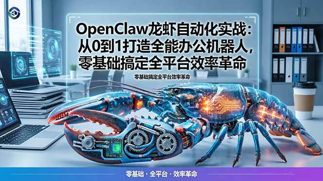 （17996期）OpenClaw龙虾自动化实战：从0到1打造全能办公机器人，零基础搞定全平台效率革命-离锋创库