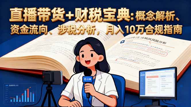 （16444期）直播带货+财税宝典：概念解析、资金流向、涉税分析，月入10万合规指南-离锋创库