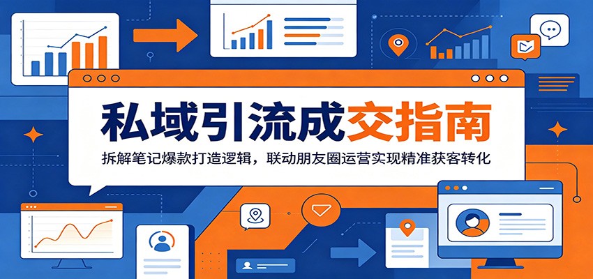 私域引流成交指南:拆解笔记爆款打造逻辑,联动朋友圈运营实现精准获客转化-离锋创库