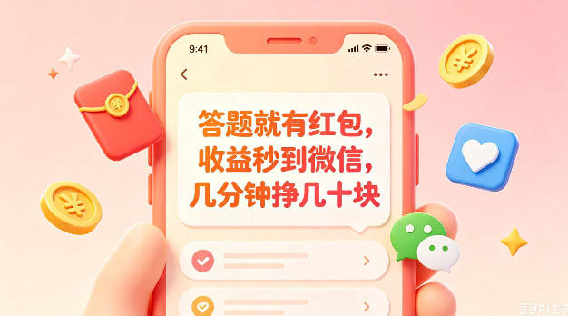 答题就有红包，收益秒到微信，几分钟挣几十块，学生党上班族宝妈都可以玩【揭秘】-离锋创库