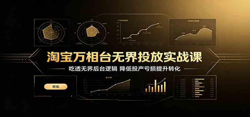 淘宝万相台无界投放实战课：吃透无界后台逻辑，降低投产亏损提升转化-离锋创库