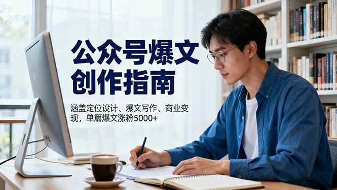 (16380期)公众号爆文创作指南,涵盖定位设计+爆文写作+商业变现,单篇爆文涨粉5000+-离锋创库