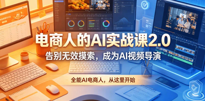 【精】电商人的AI实战课2.0，告别无效摸索，成为AI视频导演，全能AI电商人，从这里开始-离锋创库