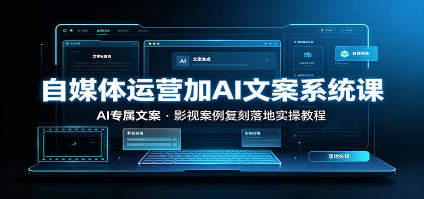 自媒体运营加AI文案系统课：：AI专属文案，影视案例复刻落地实操教程-离锋创库