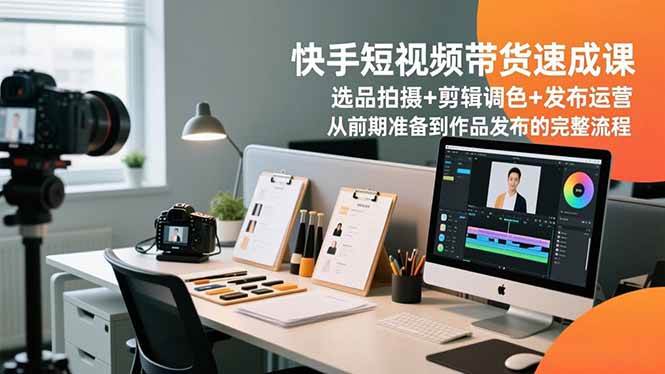 （16752期）快手短视频带货速成课，选品拍摄+剪辑调色+发布运营，从前期准备到作品发布的完整流程-离锋创库
