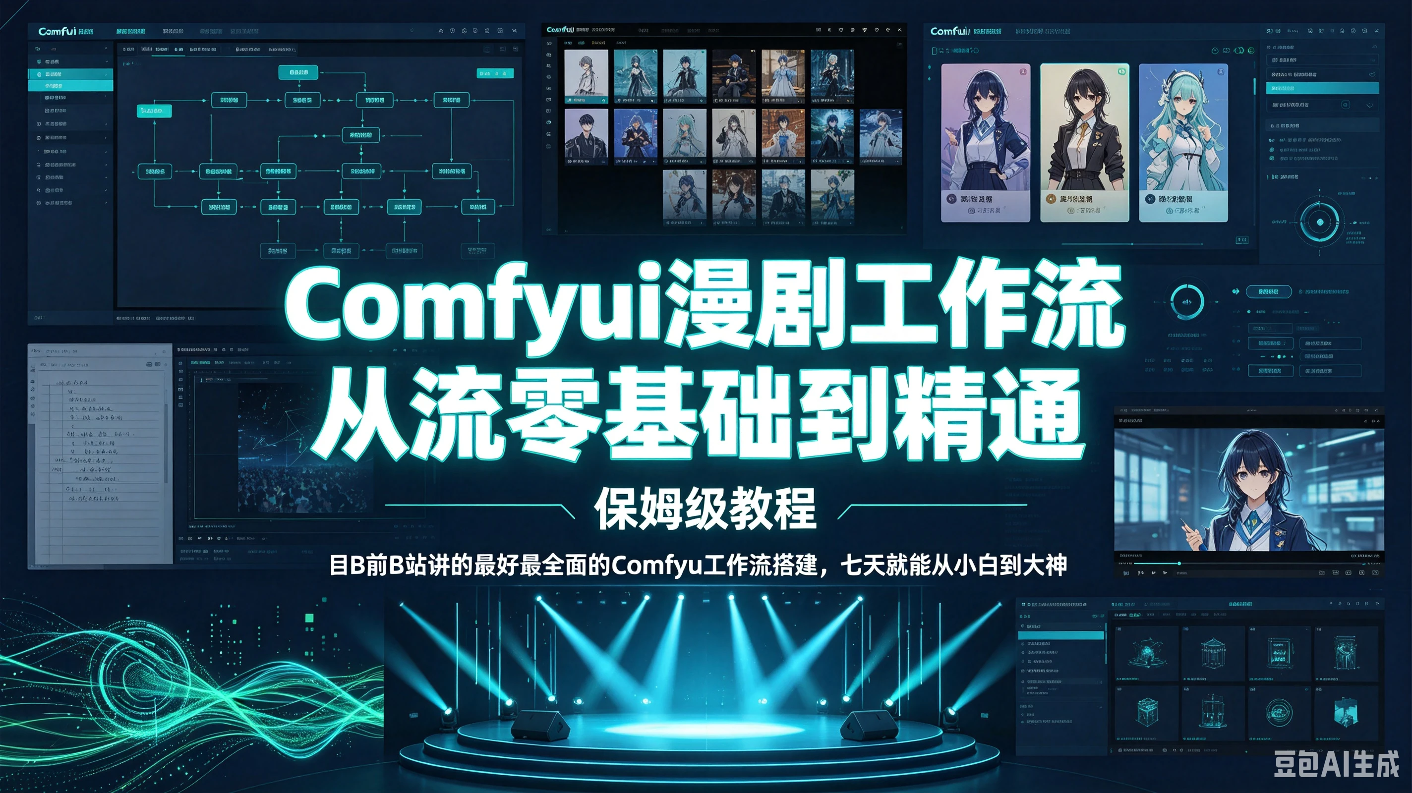 【精】Comfyui漫剧工作流从零基础到精通保姆级教程,目前B站讲的最好最全面的Comfyu工作流搭建,七天就能从小白到大神 【精】Comfyui漫剧工作流从零基础到精通保姆级教程,目前B站讲的最好最全面的Comfyu工作流搭建,七天就能从小白到大神