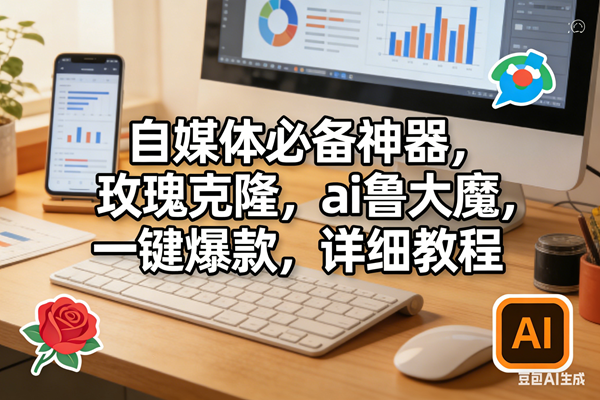 （17886期）玫瑰克隆软件，ai鲁大魔工具，自媒体必备神器，一键爆款，详细教程。-离锋创库