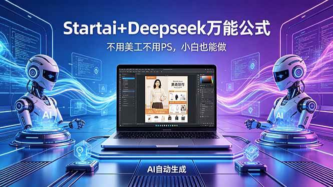 （18341期）AI自动做电商详情页：Startai+Deepseek万能公式，不用美工不用PS，小白也能做-离锋创库