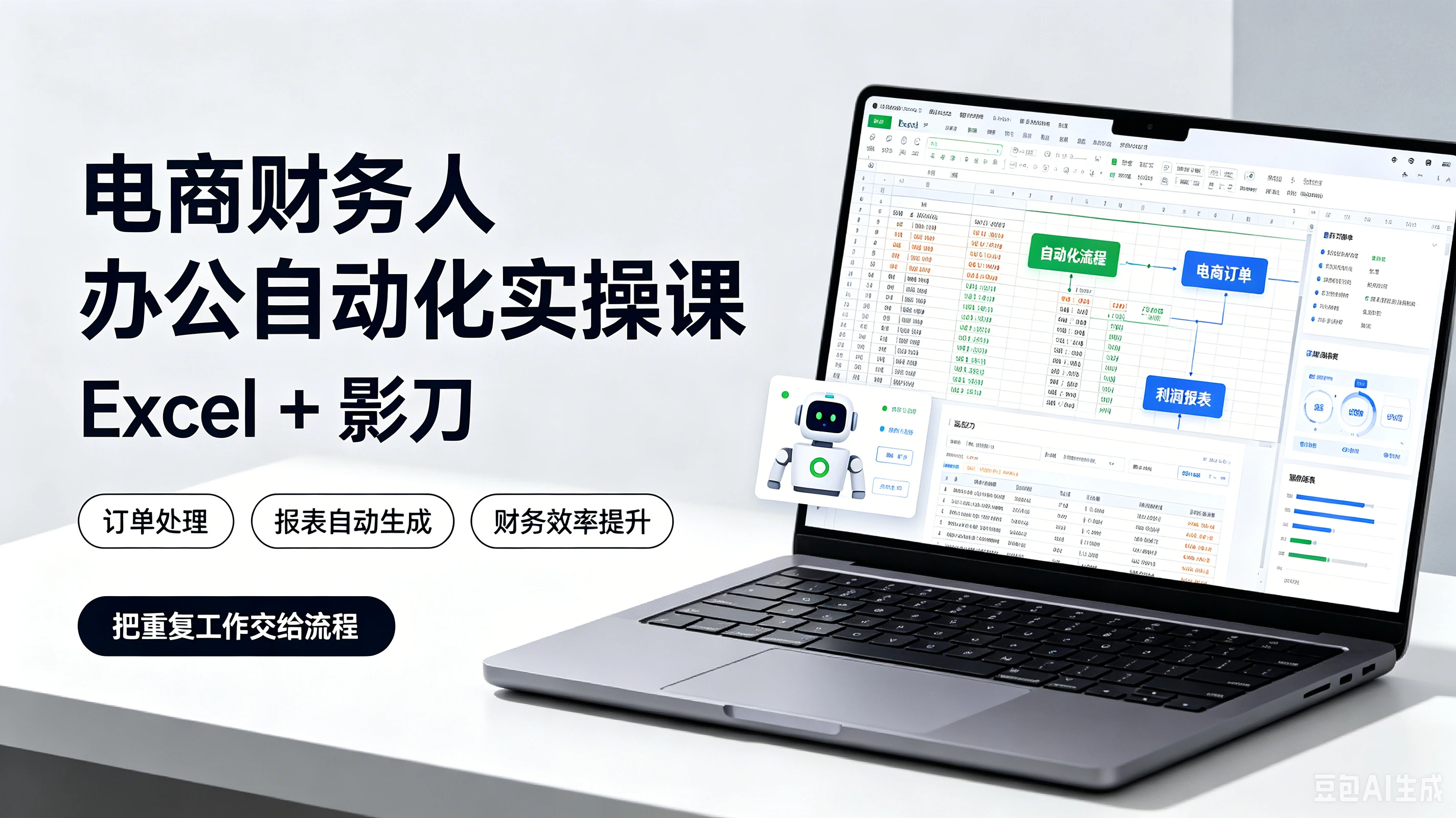 【精】电商财务人办公自动化实操课 excel+影刀-电商财务-离锋创库