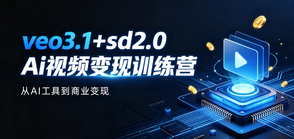 【精】veo3.1+sd2.0Ai视频变现训练营，从AI工具到商业变现-离锋创库