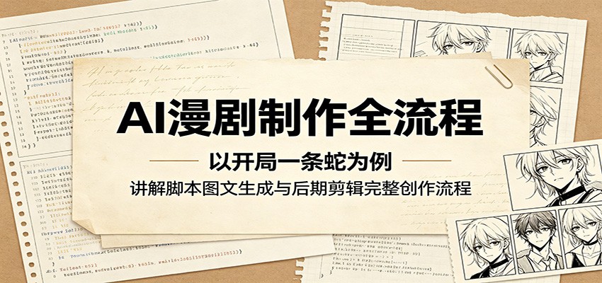 AI漫剧制作全流程：以开局一条蛇为例，讲解脚本图文生成与后期剪辑完整创作流程-离锋创库