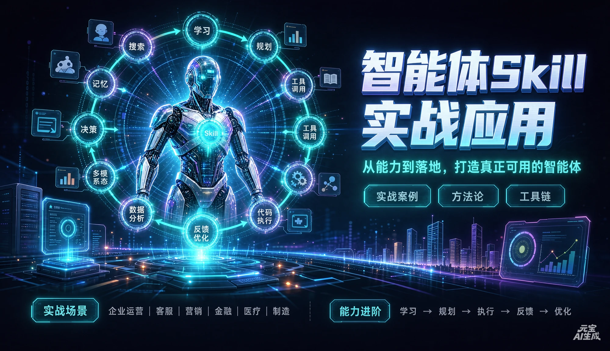 【精】智能体skill实战应用，从能力到落地，打造真正可用的智能体-离锋创库