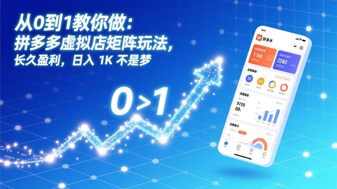 (17205期)从0到1教你做:拼多多虚拟店矩阵玩法,长久盈利,日入 1K 不是梦-离锋创库