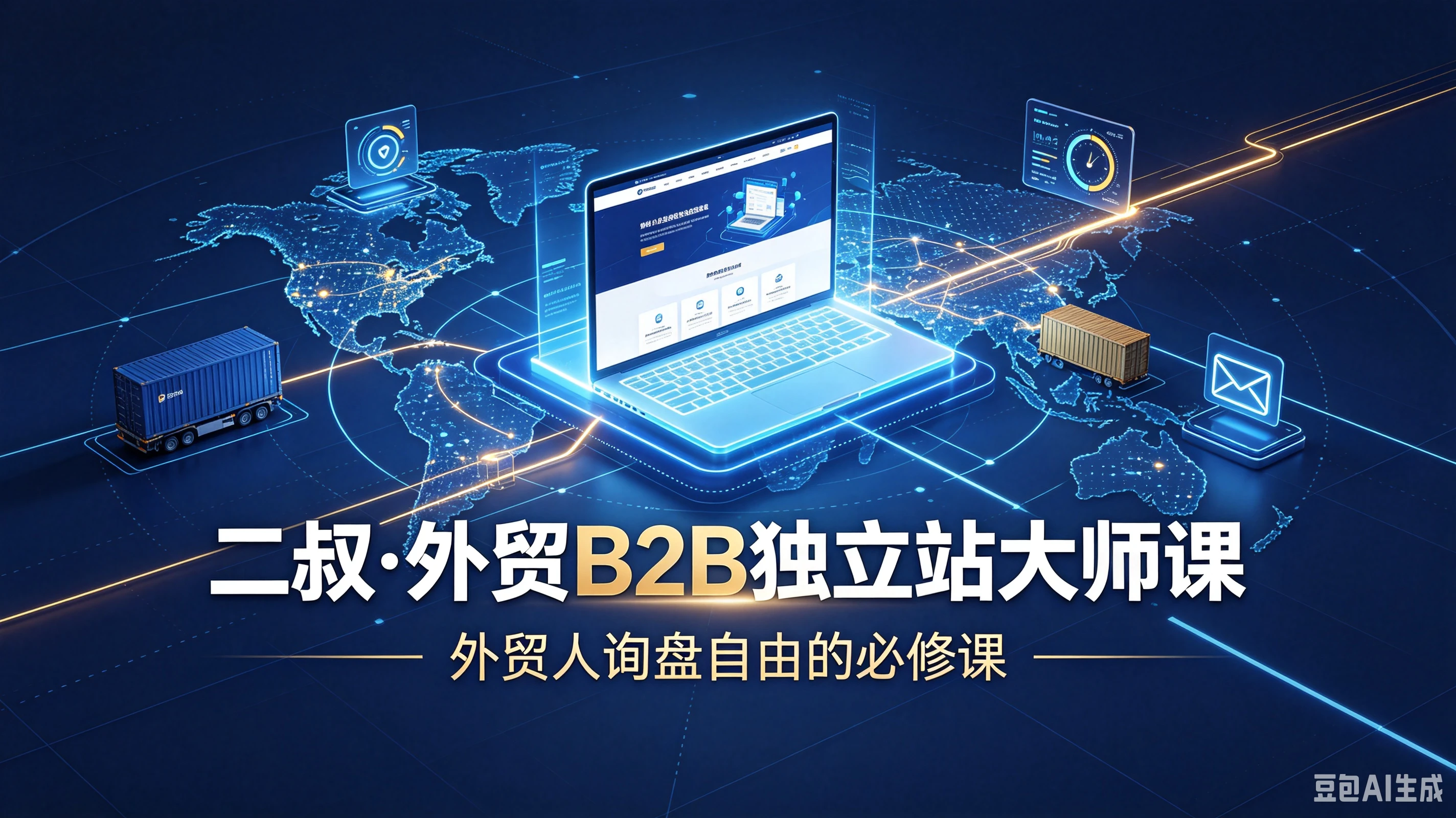 【精】二叔·外贸B2B独立站大师课-外贸人询盘自由的必修课-离锋创库