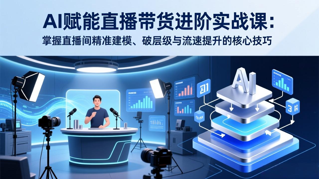【精】AI赋能直播带货进阶实战课：掌握直播间精准建模、破层级与流速提升的核心技巧-离锋创库