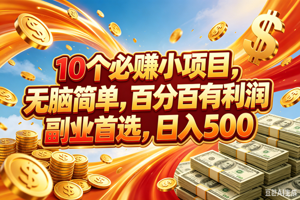 （18918期）10个必赚的小项目，百分百赚元子，无脑简单，副业首选，日入500+-离锋创库