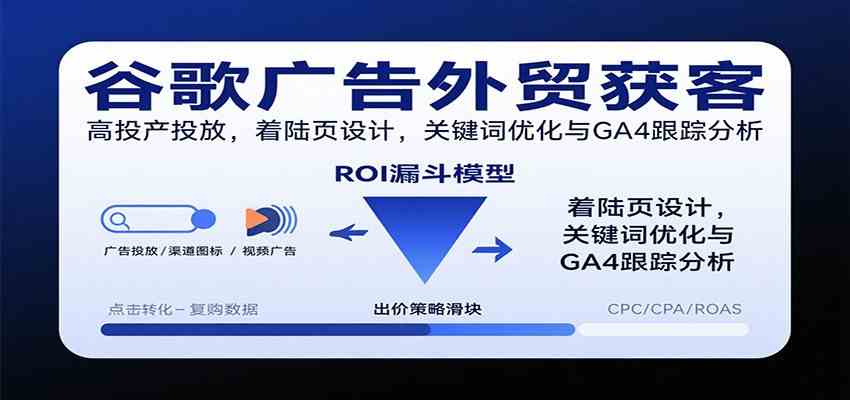 谷歌广告外贸获客,高投产投放,着陆页设计,关键词优化与GA4跟踪分析-离锋创库