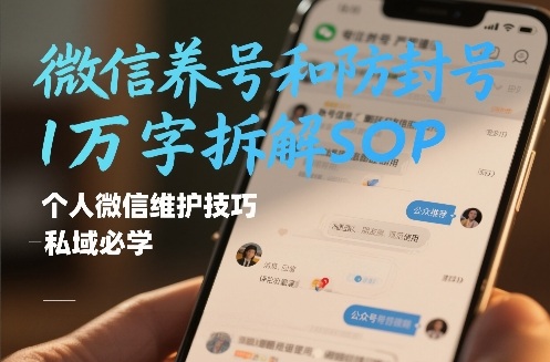 微信养号和防封号1万字拆解SOP，个人微信维护技巧，私域必学【文档】-离锋创库