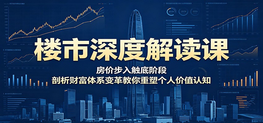 楼市深度解读课:房价步入触底阶段,剖析财富体系变革教你重塑个人价值认知-离锋创库