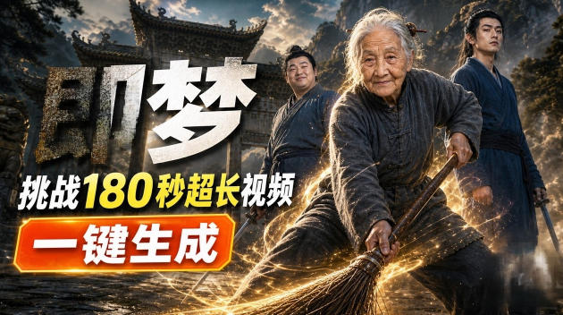 即梦挑战180秒超长视频！一键生成3分钟电影？完整制作流程详细分享！-离锋创库