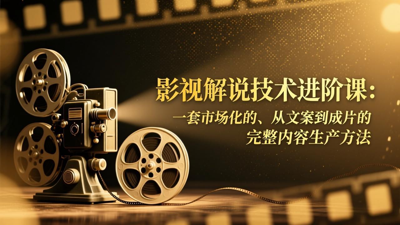 【精】影视解说技术进阶课：一套市场化的、从文案到成片的完整内容生产方法-离锋创库