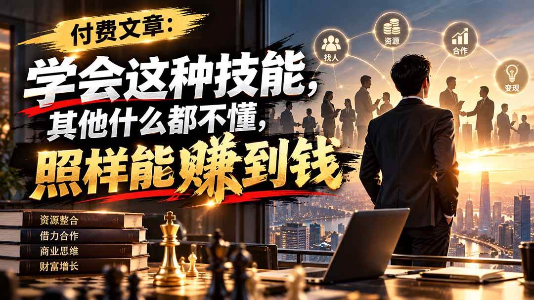 (20920期)付费文章:学会这种技能,其他什么都不懂,照样能賺到钱-离锋创库