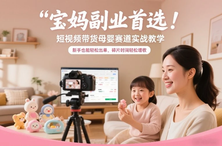 【精】宝妈副业首选!短视频带货母婴赛道实战教学,新手也能轻松出单,碎片时间轻松增收-离锋创库