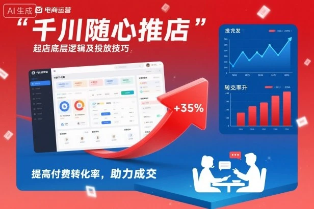 【精】千川随心推起店底层逻辑及投放技巧，提高付费转化率，助力成交-离锋创库