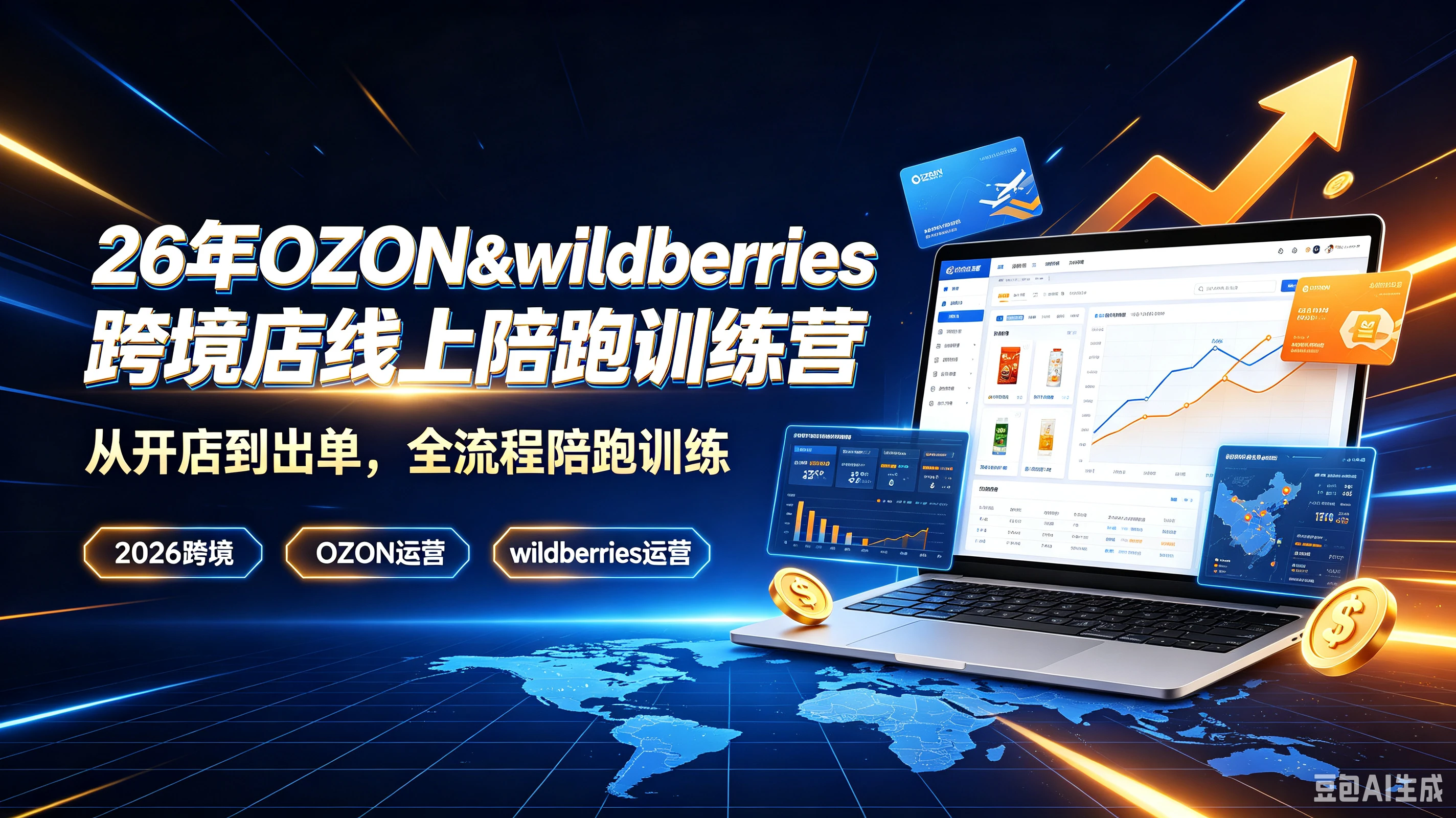 【精】26年OZON&wildberries跨境店线上陪跑训练营,从开店到出单,全流程陪跑训练,2026跨境、OZON运营、wildberries运营 【精】26年OZON&wildberries跨境店线上陪跑训练营,从开店到出单,全流程陪跑训练,2026跨境、OZON运营、wildberries运营