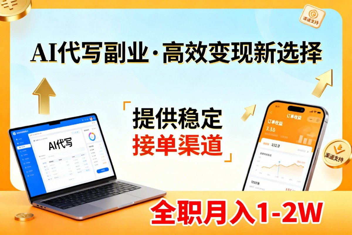 （17446期）AI代写副业，高效变现，提供渠道，永不失业副业兼职 全职月入1-2W【SOP手册】-离锋创库