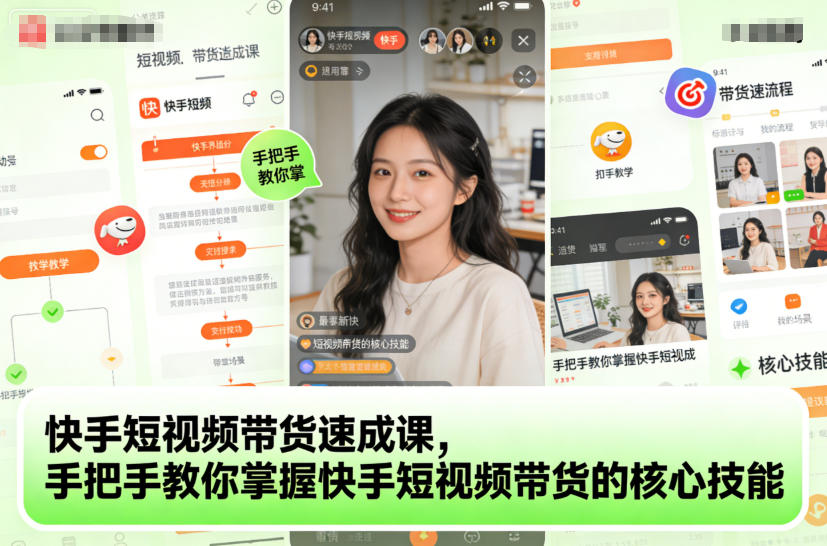 快手短视频带货速成课，手把手教你掌握快手短视频带货的核心技能-离锋创库